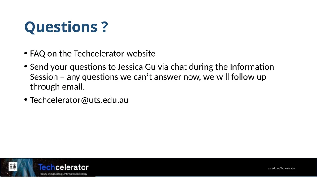 Program Information Session Techcelerator - slide 2 of 16