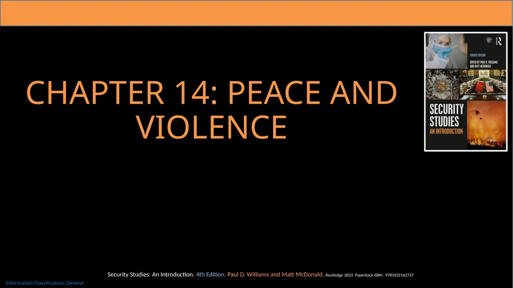 Chapter 14: Peace and Violence Peace, Violence, - slide 1 of 11
