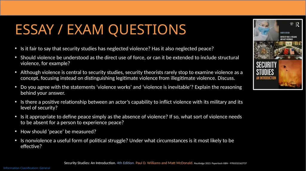 Chapter 14: Peace and Violence Peace, Violence, - slide 10 of 11