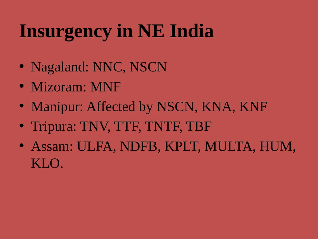 Issues of Peace and Conflict in NE India Barnali - slide 4 of 7