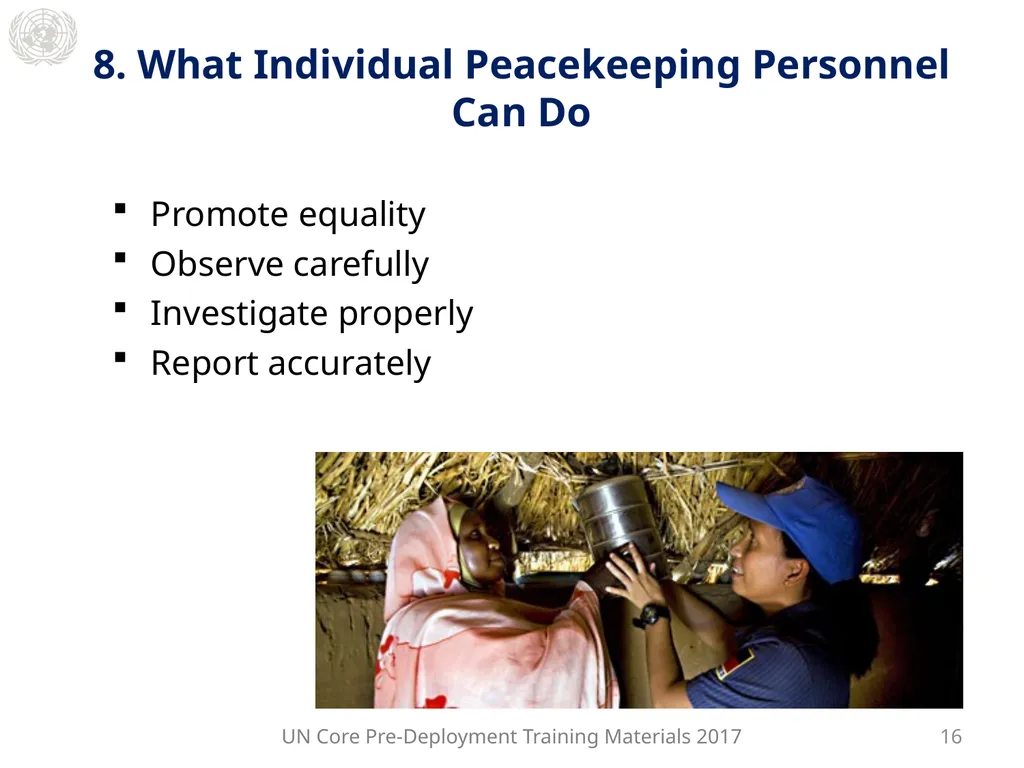 Module 2: Mandated Tasks of United Nations - slide 23 of 27