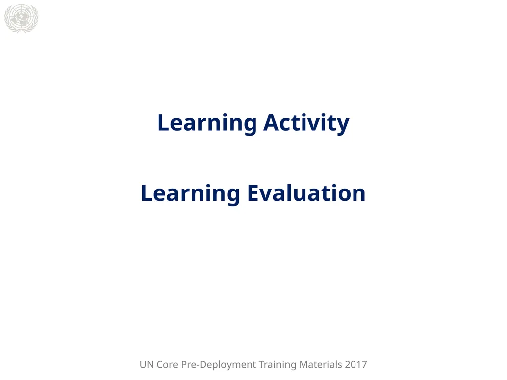 Module 2: Mandated Tasks of United Nations - slide 27 of 27