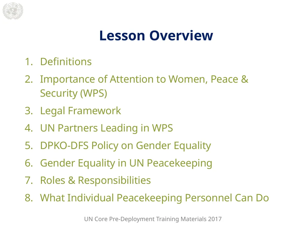 Module 2: Mandated Tasks of United Nations - slide 4 of 27