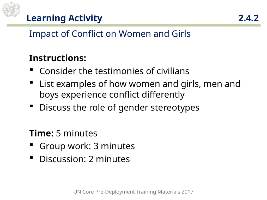 Module 2: Mandated Tasks of United Nations - slide 9 of 27