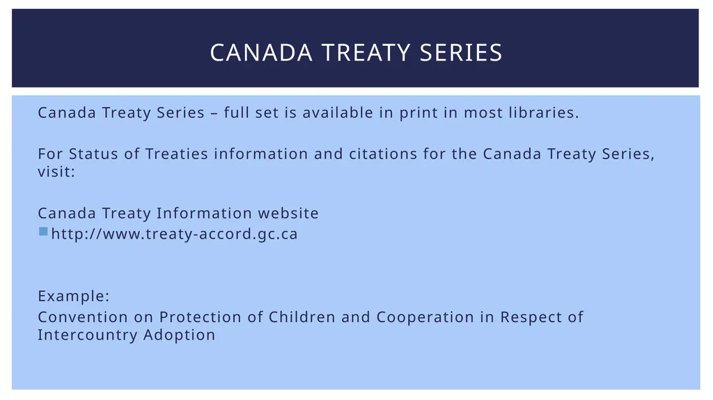 Introduction to International Law Research By - slide 8 of 21