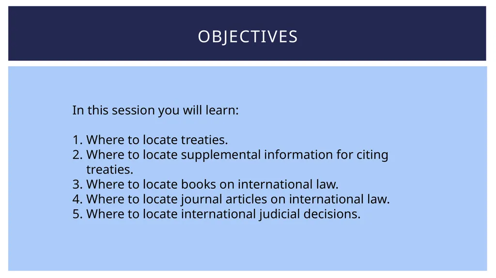 Introduction to International Law Research By - slide 2 of 21
