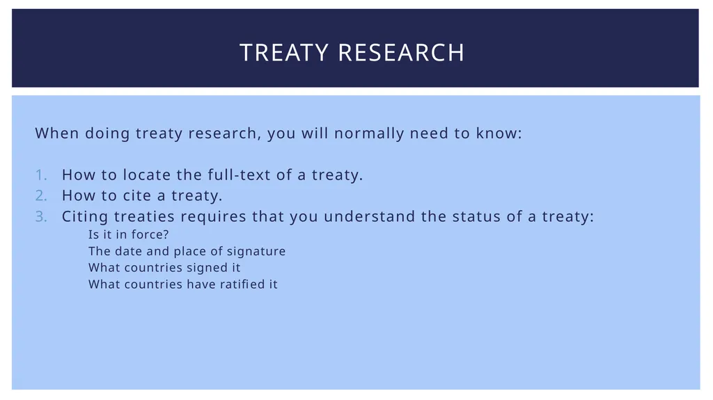 Introduction to International Law Research By - slide 6 of 21