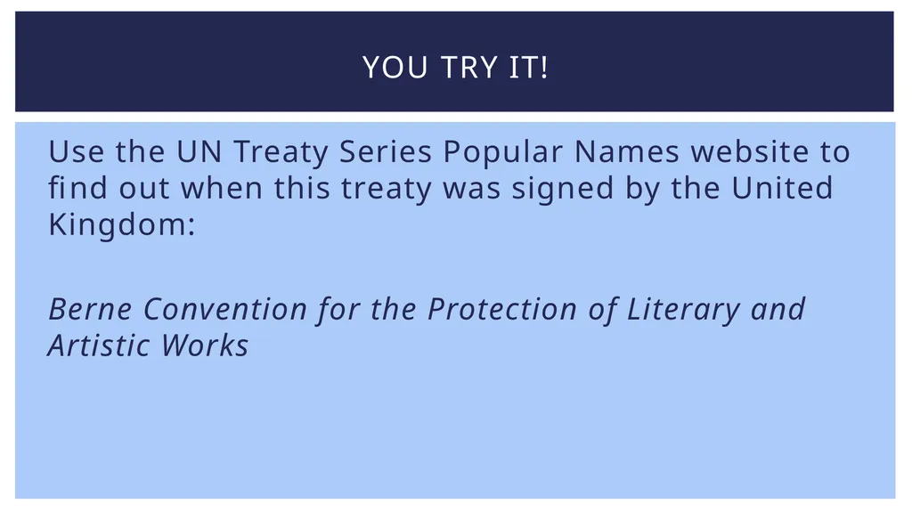 Introduction to International Law Research By - slide 17 of 21