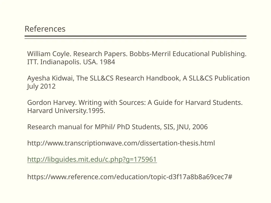 Choosing a Topic Intensive Regular Program EAW - - slide 19 of 20