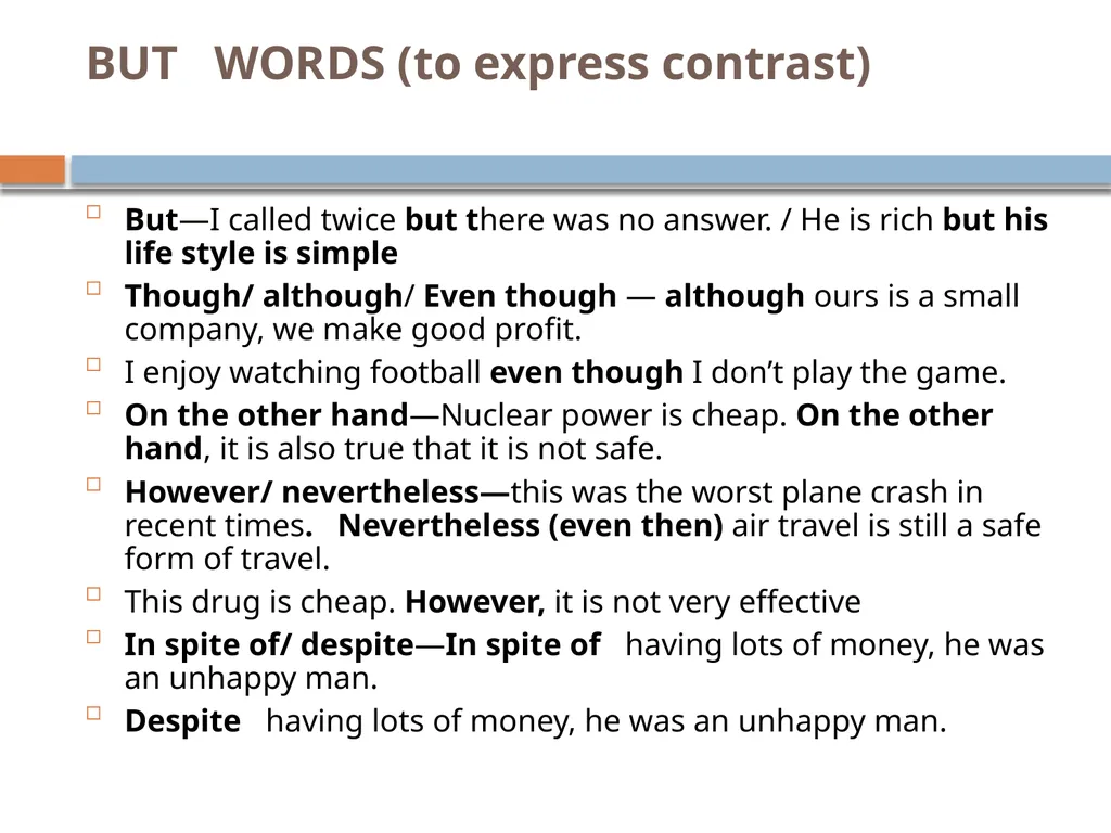 Topic: Connectives V P & R P T P Science - slide 4 of 9