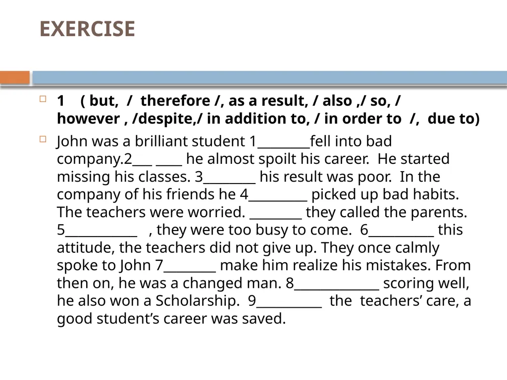 Topic: Connectives V P & R P T P Science - slide 9 of 9