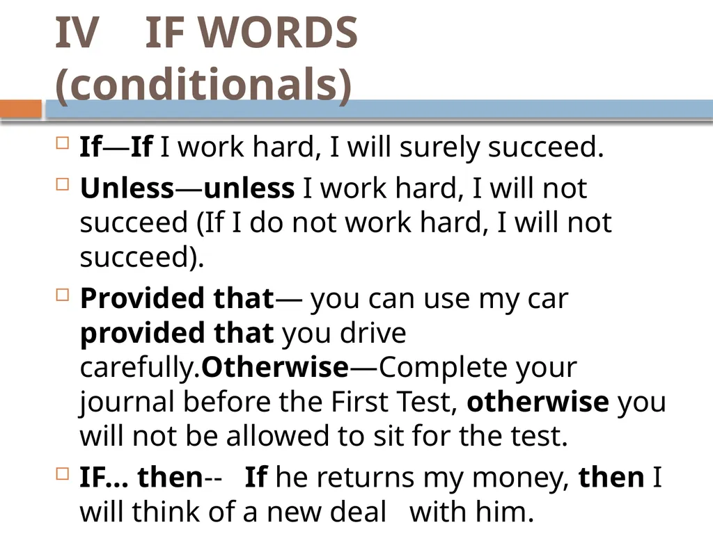 Topic: Connectives V P & R P T P Science - slide 5 of 9