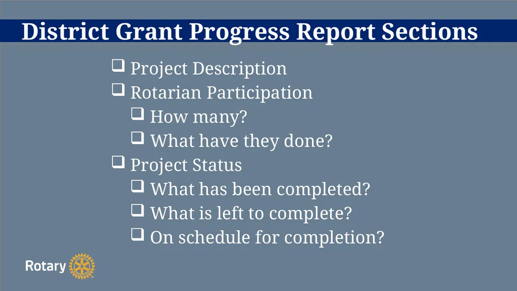 TITLE D6780 Grant Qualification & Management - slide 44 of 52
