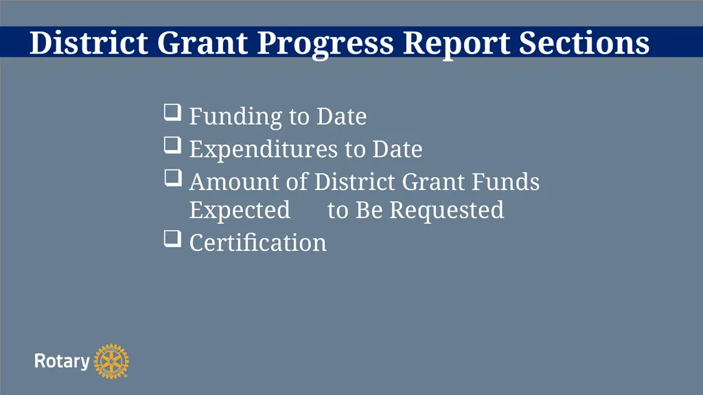 TITLE D6780 Grant Qualification & Management - slide 45 of 52