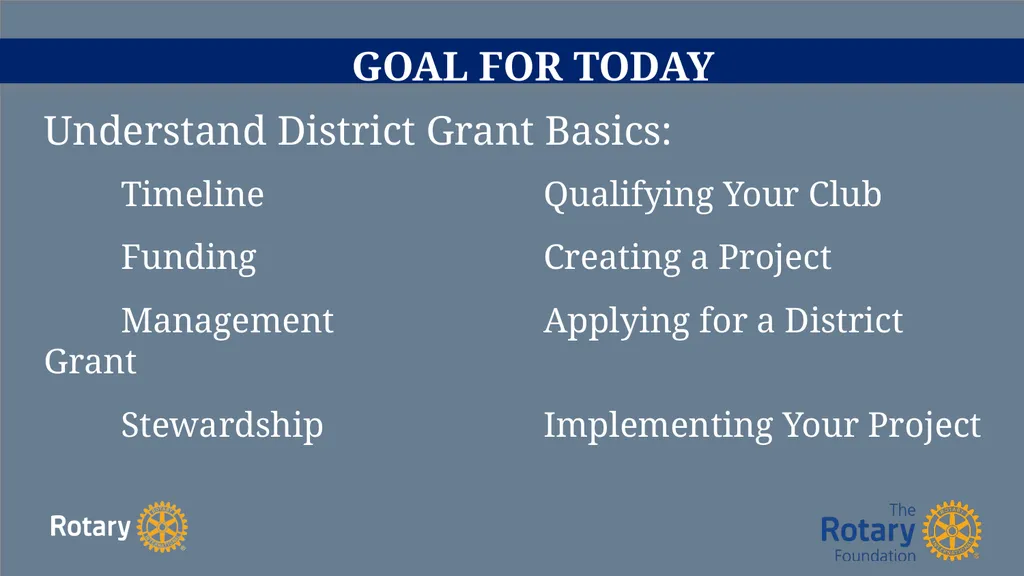 TITLE D6780 Grant Qualification & Management - slide 2 of 52