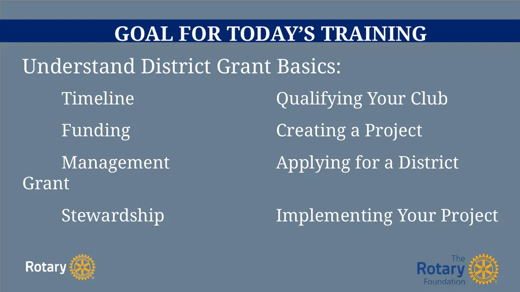 TITLE D6780 Grant Qualification & Management - slide 2 of 40