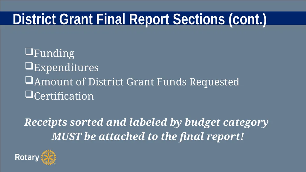 TITLE D6780 Grant Qualification & Management - slide 53 of 58