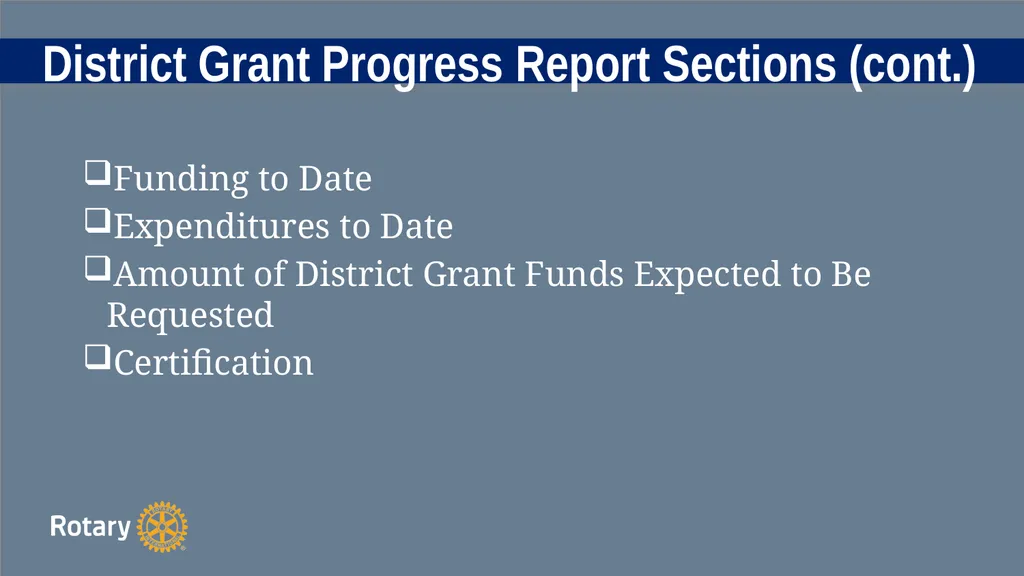 TITLE D6780 Grant Qualification & Management - slide 51 of 58