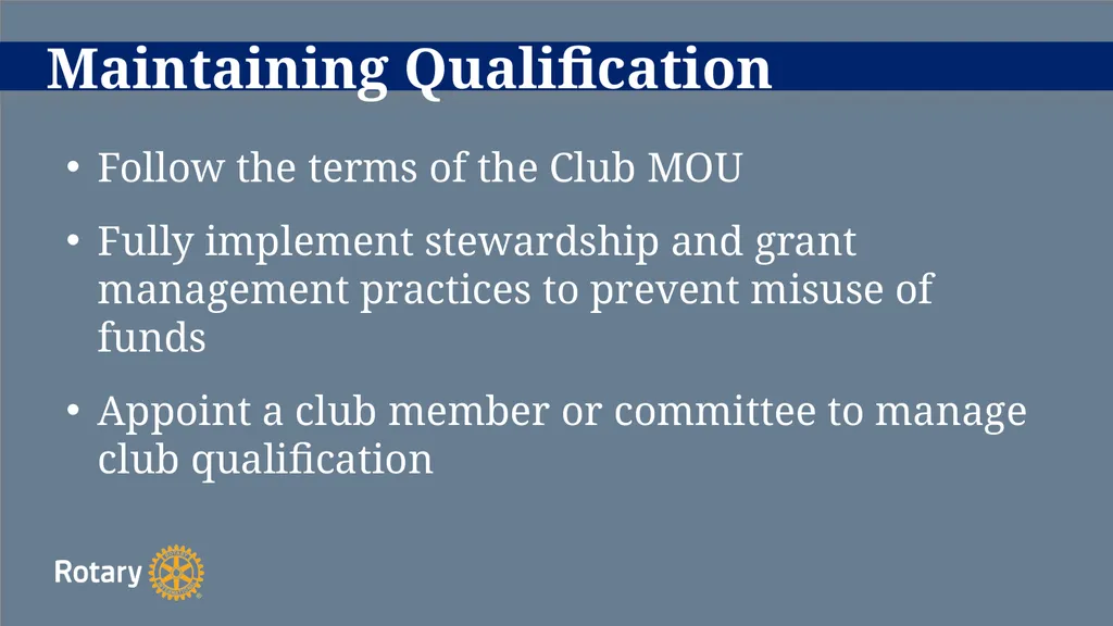 TITLE D6780 Grant Qualification & Management - slide 17 of 52