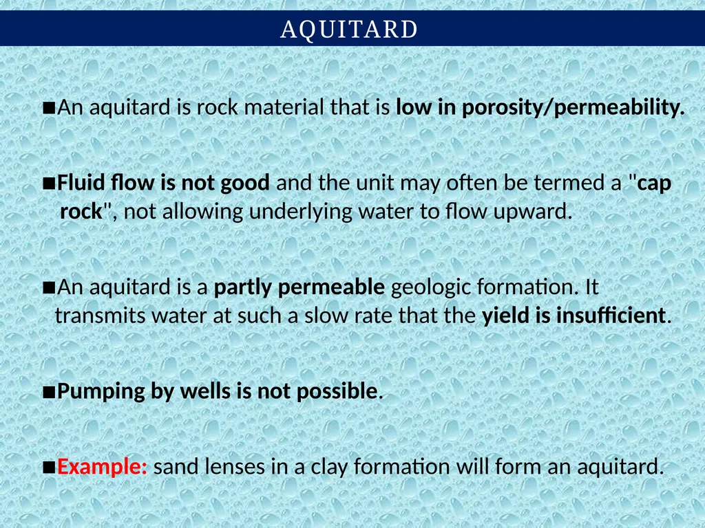 GROUND WATER DEFINITION OF GROUND WATER - slide 13 of 34