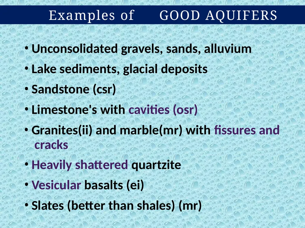GROUND WATER DEFINITION OF GROUND WATER - slide 8 of 34