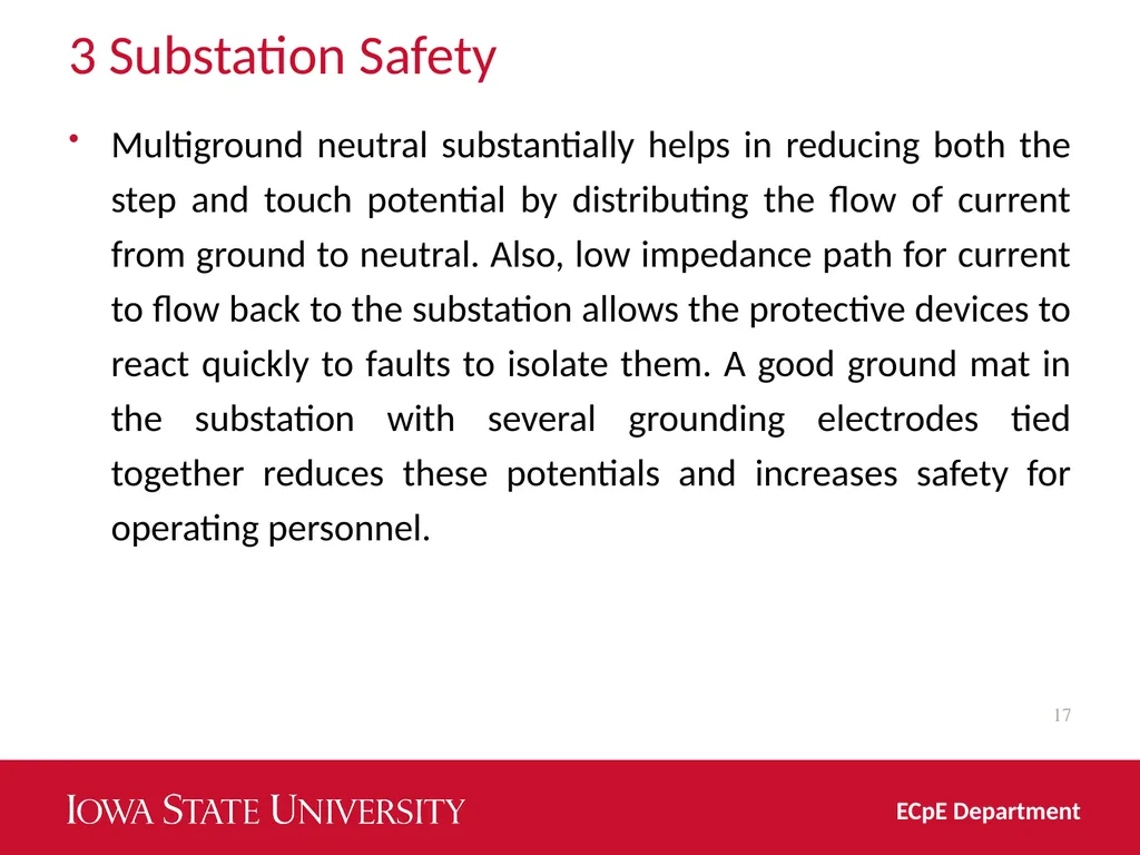 Distribution System Grounding Dr. Zhaoyu Wang 1113 - slide 17 of 27