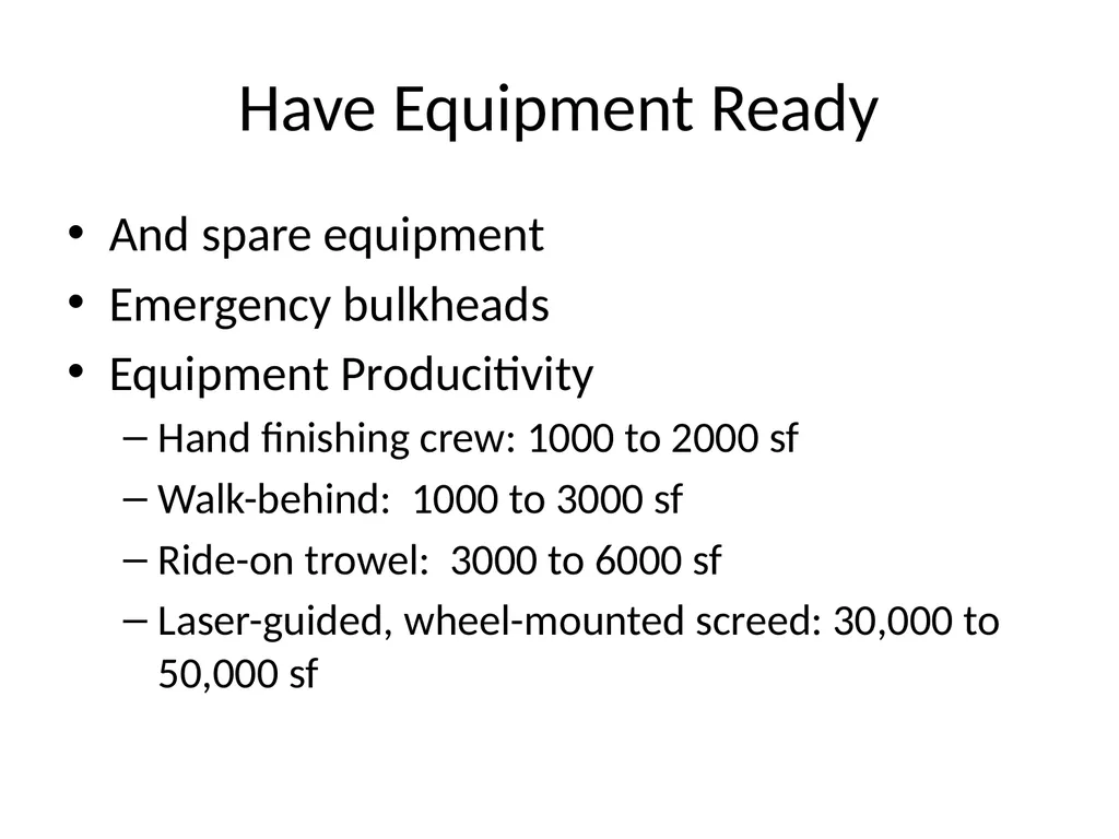 Planning for slab-on-ground placement Chapter 1 - slide 9 of 19