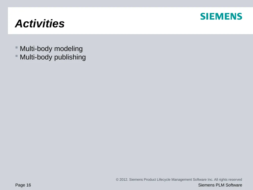 Solid Edge ST5 Training Multi-body modeling - slide 16 of 16