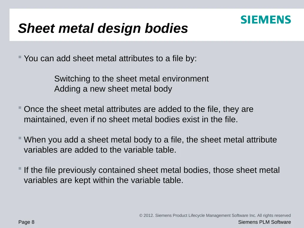 Solid Edge ST5 Training Multi-body modeling - slide 8 of 16
