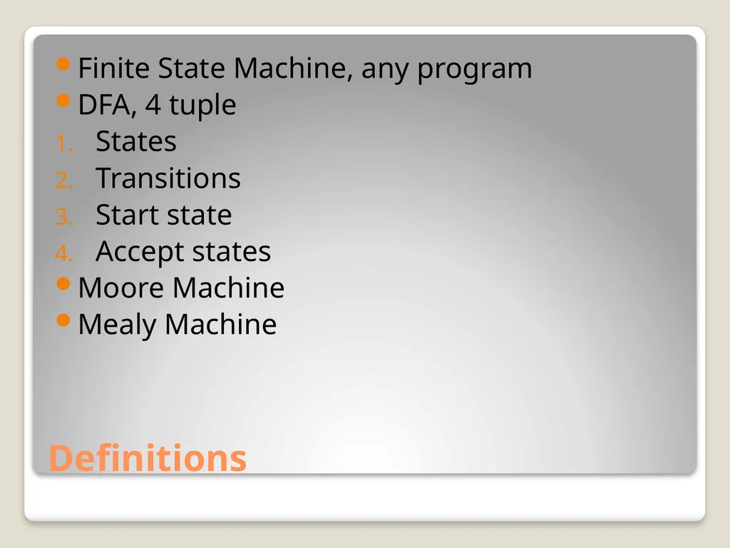 Finite States: Base Elements in a Computing - slide 3 of 18