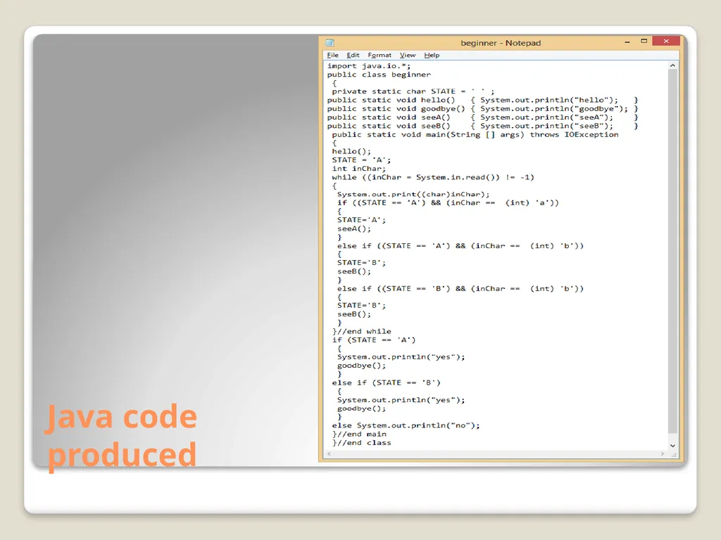 Finite States: Base Elements in a Computing - slide 10 of 18