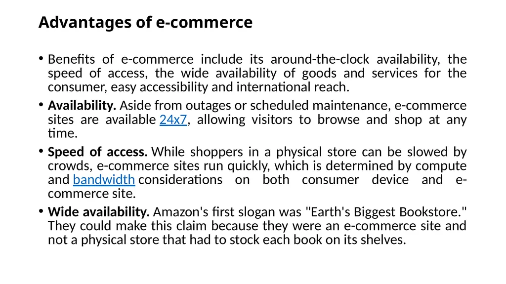 What is E-Commerce ? E-commerce is the buying and - slide 6 of 15