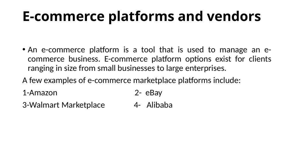 What is E-Commerce ? E-commerce is the buying and - slide 5 of 15