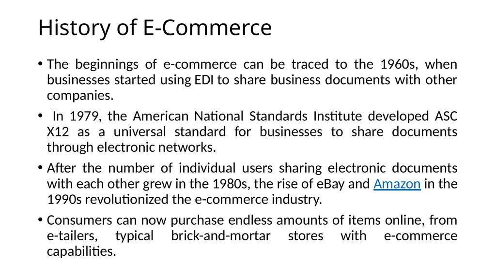What is E-Commerce ? E-commerce is the buying and - slide 2 of 15