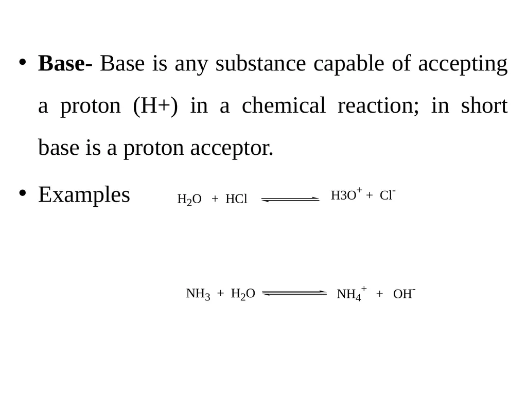 Acid, Base and Buffer Arrhenius Acid base theory - slide 6 of 36