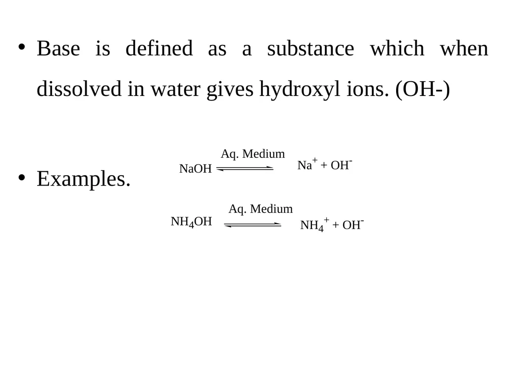 Acid, Base and Buffer Arrhenius Acid base theory - slide 3 of 36