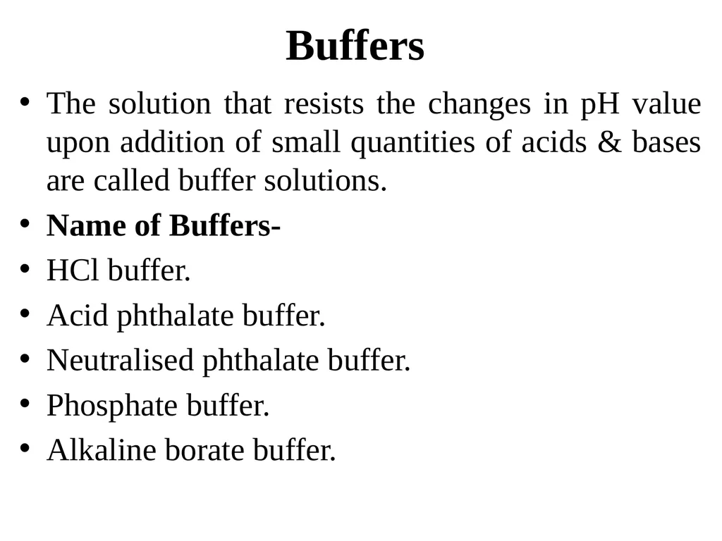 Acid, Base and Buffer Arrhenius Acid base theory - slide 8 of 36