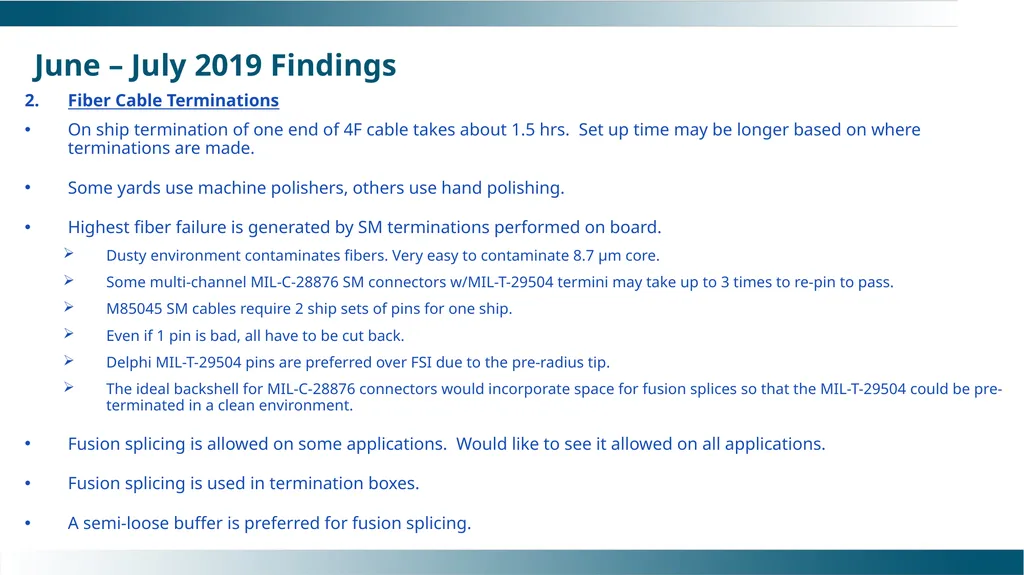 Shipboard Fiber Optic Cables Design Enhancements - slide 11 of 14
