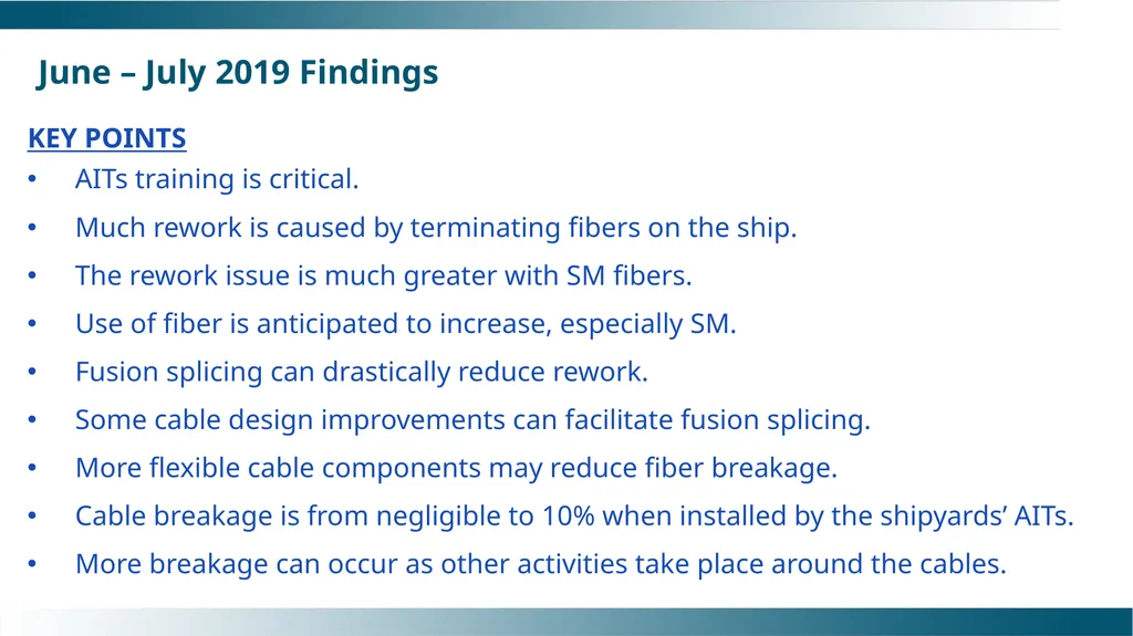 Shipboard Fiber Optic Cables Design Enhancements - slide 13 of 14