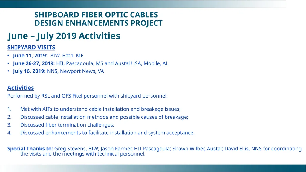 Shipboard Fiber Optic Cables Design Enhancements - slide 8 of 14