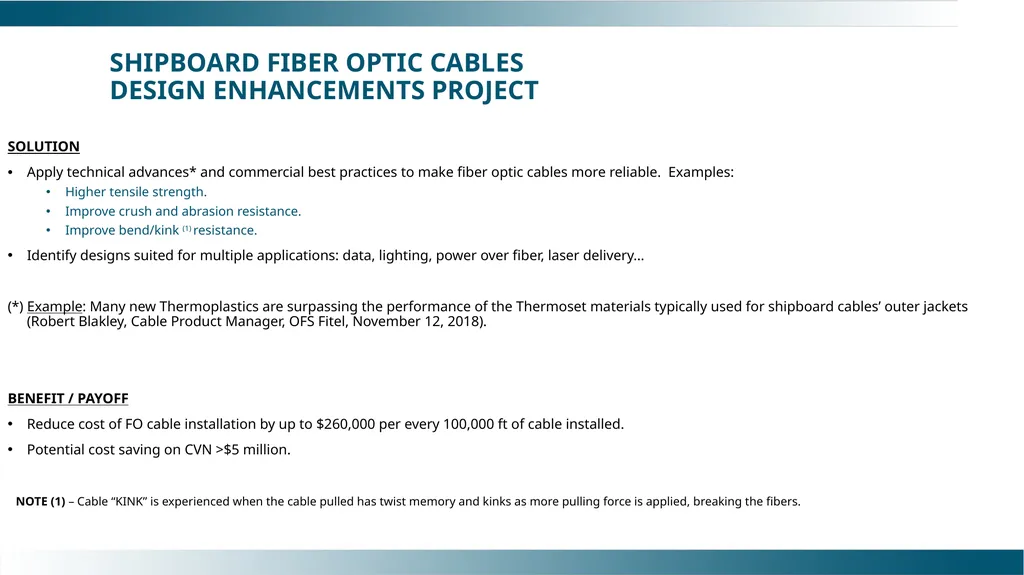 Shipboard Fiber Optic Cables Design Enhancements - slide 4 of 14