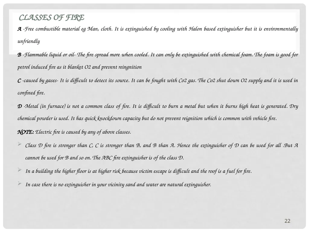 VEHICLE MAINTENANCE AND FIRE PROTECTION AND - slide 22 of 26
