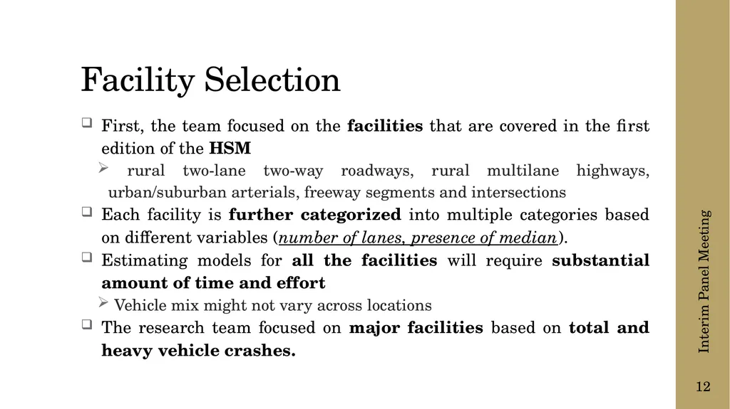 The following presentation is supplemental to - slide 12 of 43
