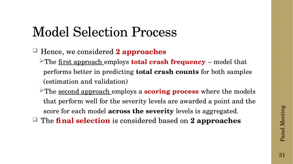 The following presentation is supplemental to - slide 31 of 43