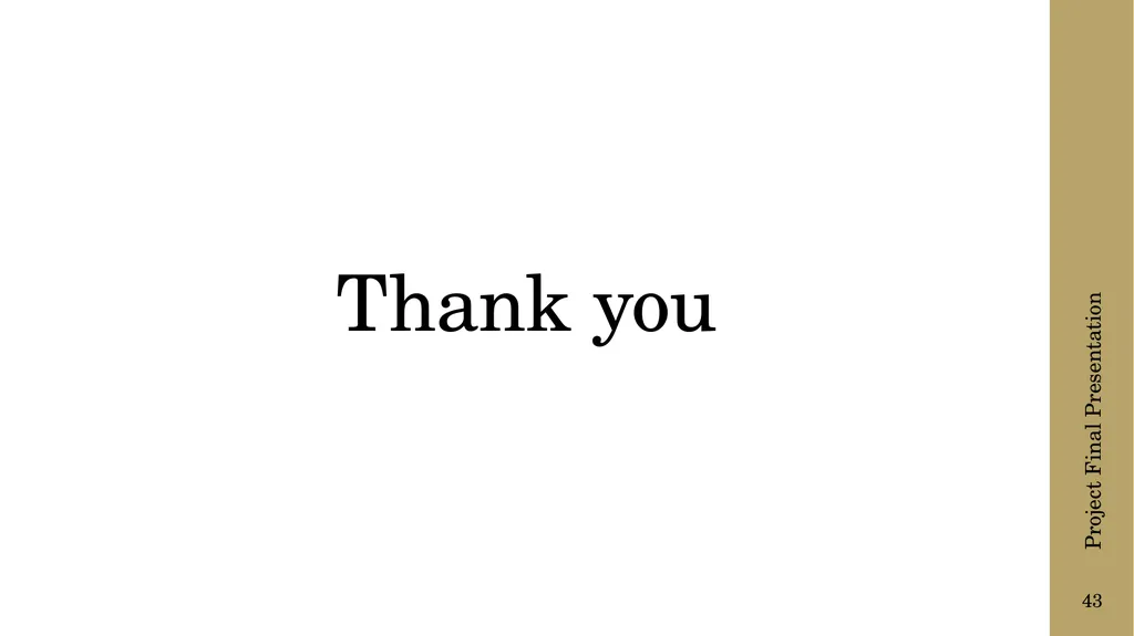 The following presentation is supplemental to - slide 43 of 43