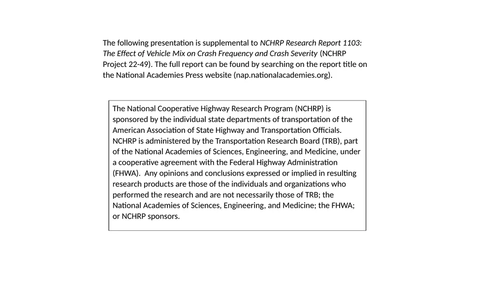 The following presentation is supplemental to - slide 1 of 43