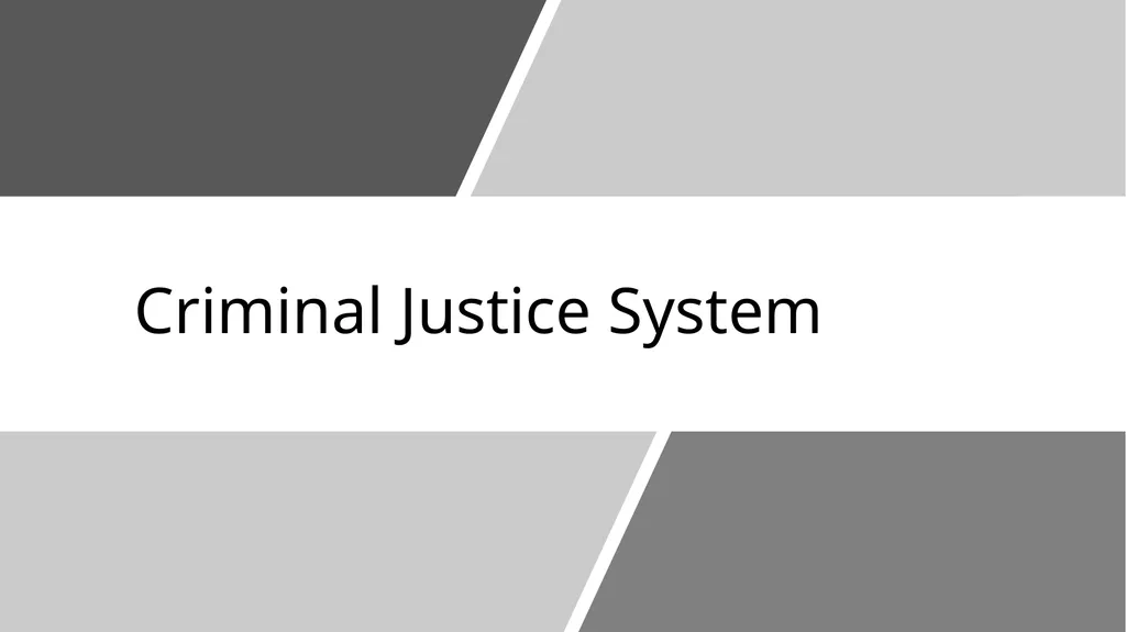 Criminal Justice System Identify state-specific