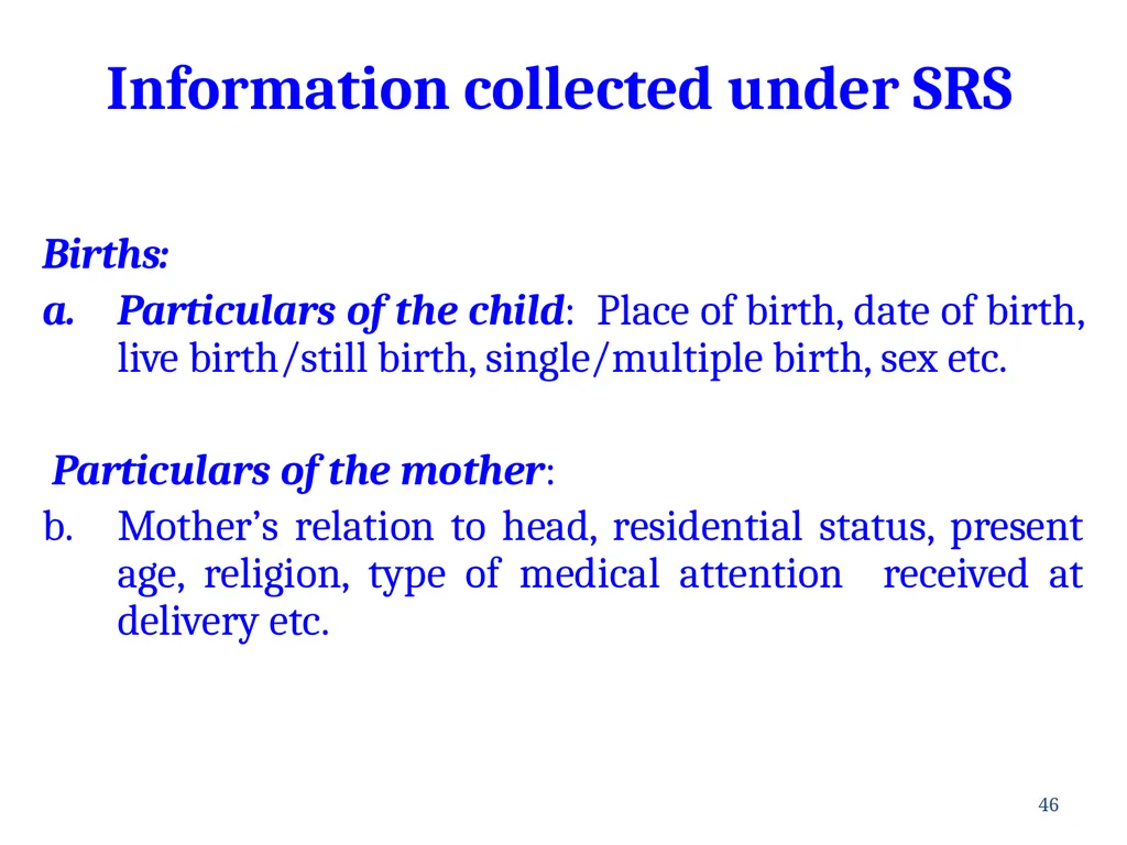 The Global Summit on CRVS Civil Registration - slide 46 of 66