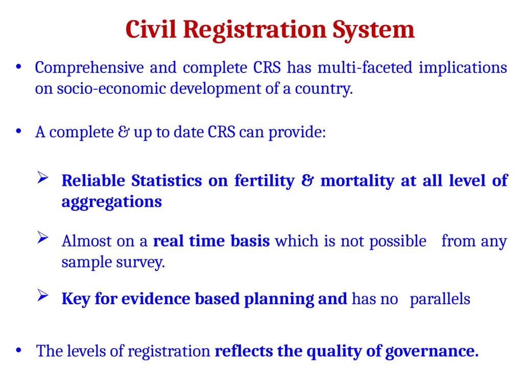 The Global Summit on CRVS Civil Registration - slide 6 of 66