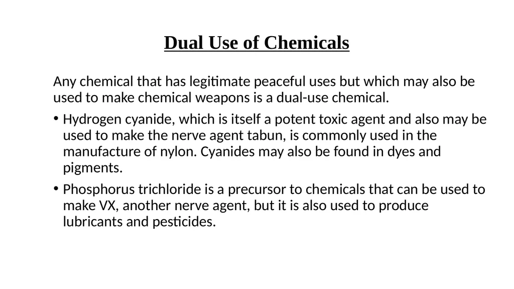 Chemical Weapons Convention (CWC) Dr. Thamina - slide 7 of 8